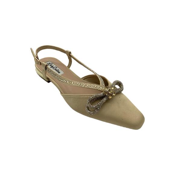 Lady Couture Shoes - Lady Couture of NY Women's Kendal Slingback Pointed Toe Flat Gold - Medium